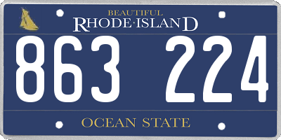 RI license plate 863224