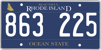 RI license plate 863225