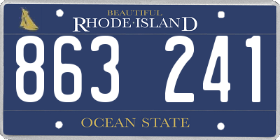 RI license plate 863241