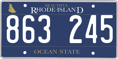 RI license plate 863245