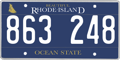 RI license plate 863248