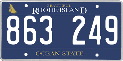 RI license plate 863249