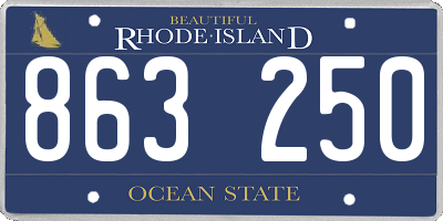 RI license plate 863250