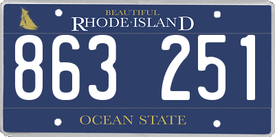 RI license plate 863251