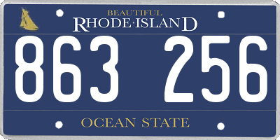 RI license plate 863256