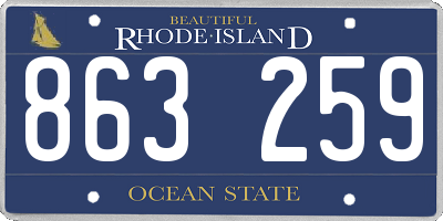 RI license plate 863259