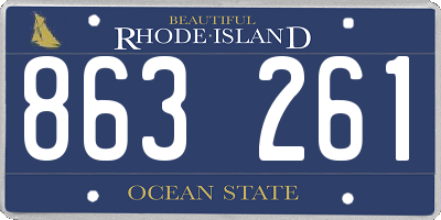 RI license plate 863261