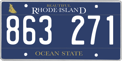 RI license plate 863271
