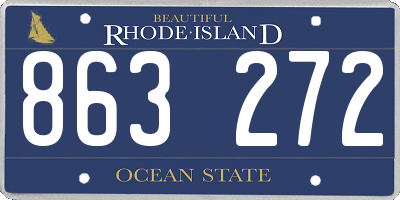 RI license plate 863272