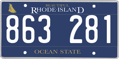 RI license plate 863281