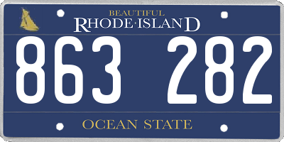RI license plate 863282