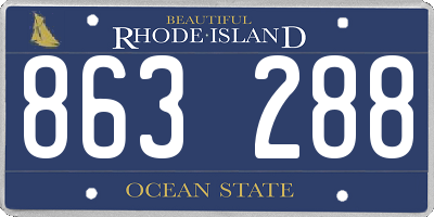 RI license plate 863288