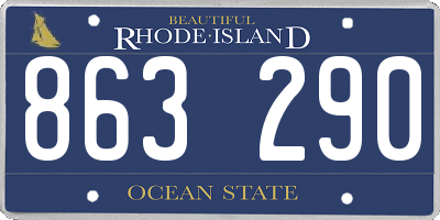 RI license plate 863290