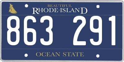 RI license plate 863291