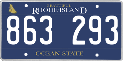RI license plate 863293