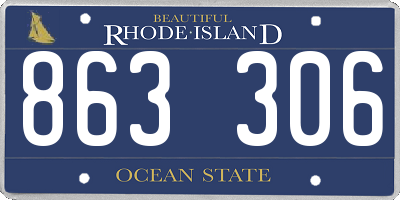 RI license plate 863306