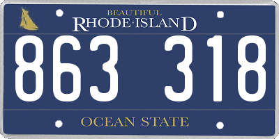 RI license plate 863318