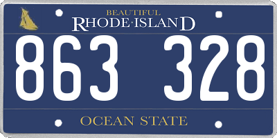 RI license plate 863328