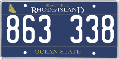 RI license plate 863338
