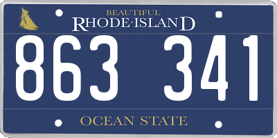 RI license plate 863341