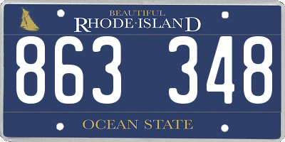 RI license plate 863348