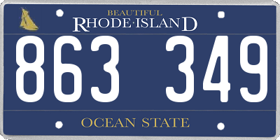 RI license plate 863349