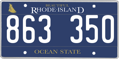 RI license plate 863350