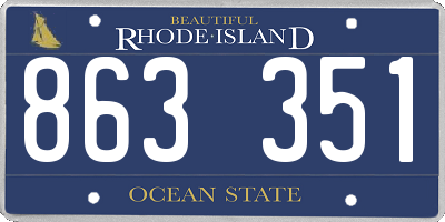 RI license plate 863351