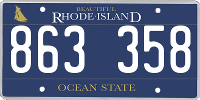 RI license plate 863358
