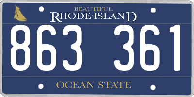RI license plate 863361
