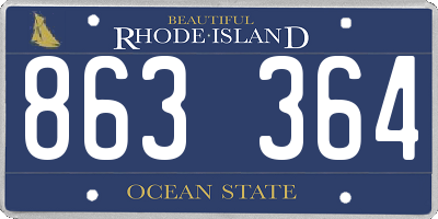 RI license plate 863364