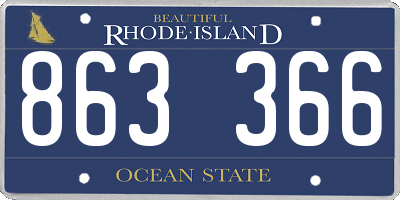 RI license plate 863366