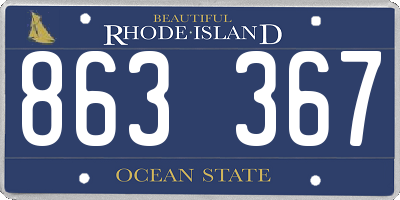RI license plate 863367