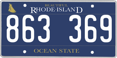 RI license plate 863369