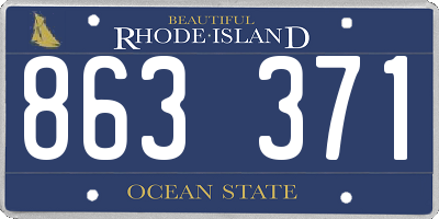 RI license plate 863371