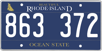 RI license plate 863372
