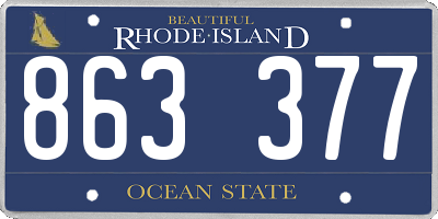 RI license plate 863377