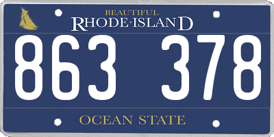 RI license plate 863378