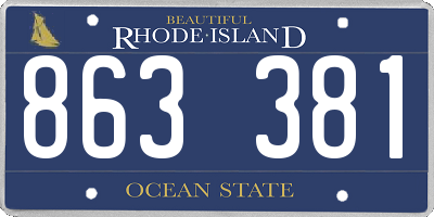 RI license plate 863381
