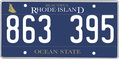 RI license plate 863395