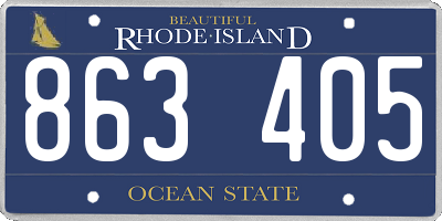 RI license plate 863405