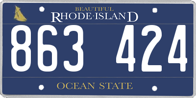 RI license plate 863424