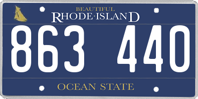 RI license plate 863440