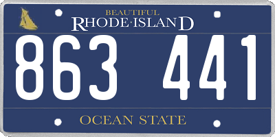 RI license plate 863441