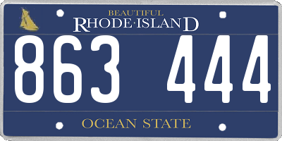 RI license plate 863444