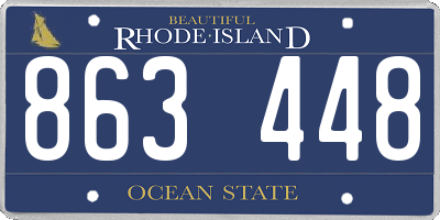 RI license plate 863448