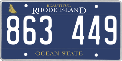 RI license plate 863449