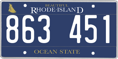 RI license plate 863451