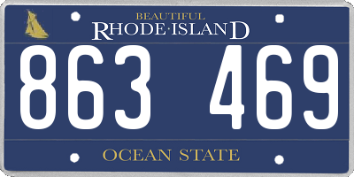 RI license plate 863469