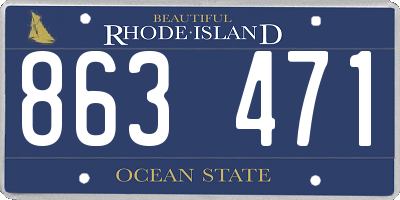 RI license plate 863471